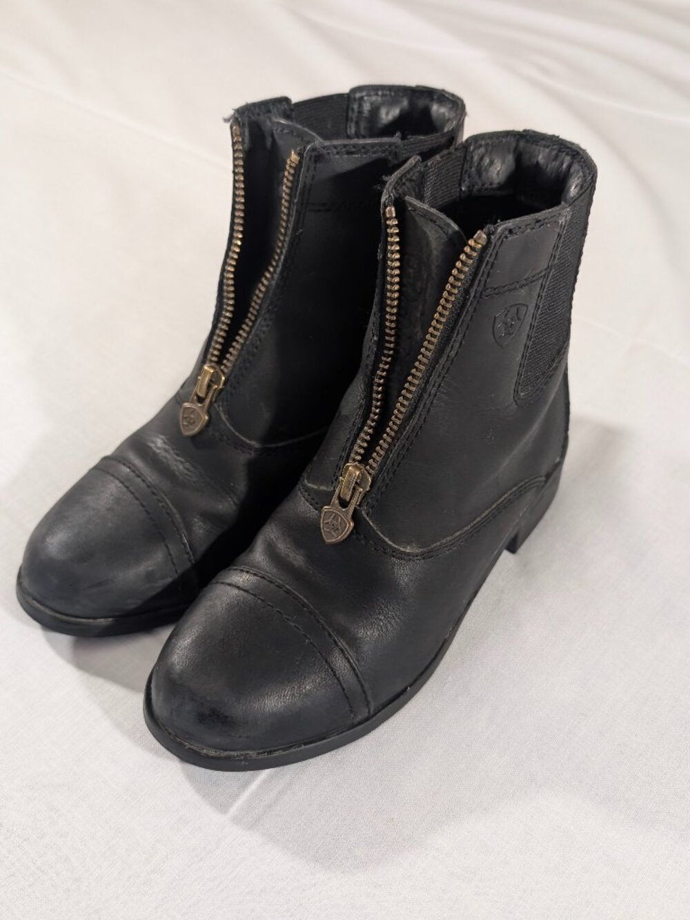 Kids Ariat Scout Paddock Boots Black Size 12 Equestrian Horse Riding